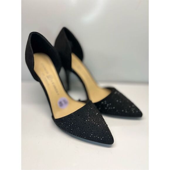 Chinese Laundry Pumps Stiletto Size 8.5 Black Pointy Toes Suede Gorgeous - Picture 4 of 11